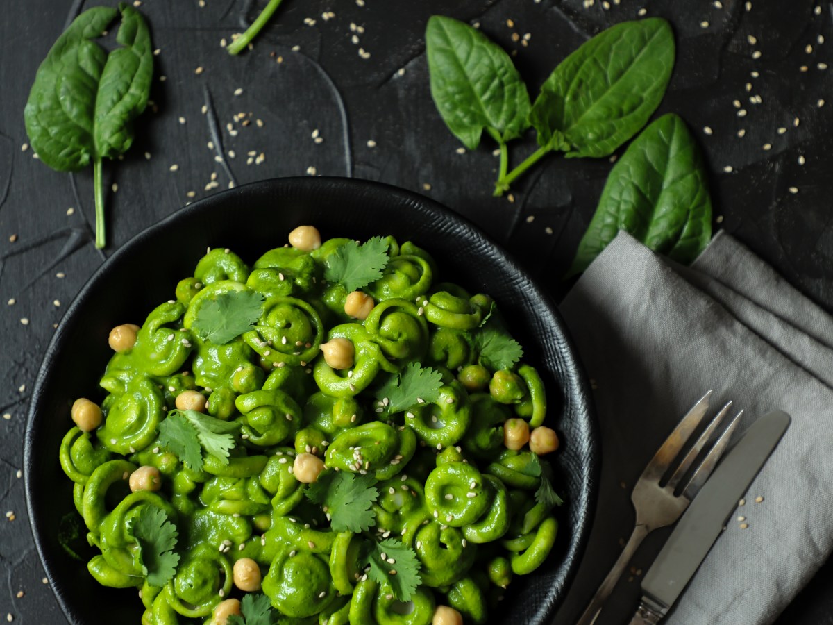 Orecchiette with miso-pesto